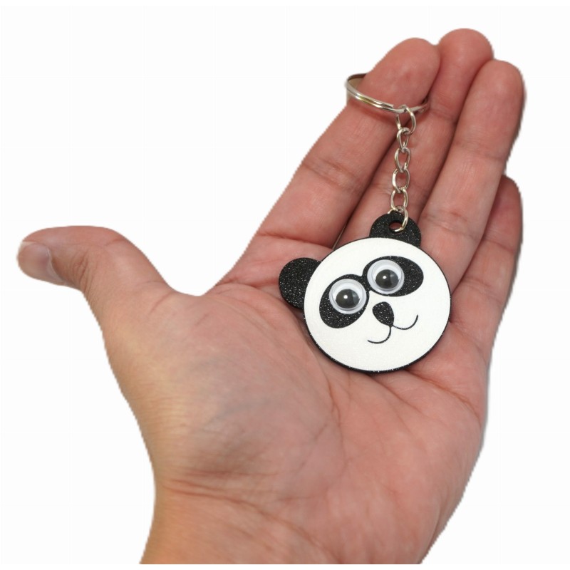 Brelok panda z ruchomymi oczkami
