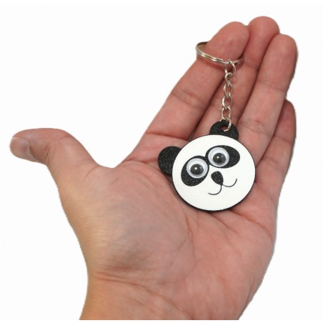 Brelok panda z ruchomymi oczkami