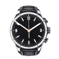 Zegar Ścienny Chrono Black