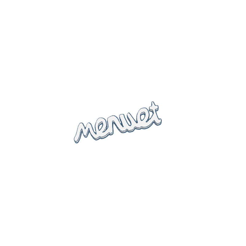 Napis Menuet na radio