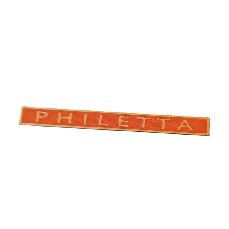 Napis na radio Philetta