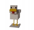 Figurka kurczaka z gry Minecraft stojąca, ujęcie z przodu