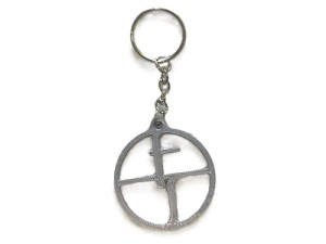 Brelok Logo FSO okrągłe szare małe