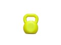 Brelok w kształcie żółtego kettlebella, ujęcie z przodu